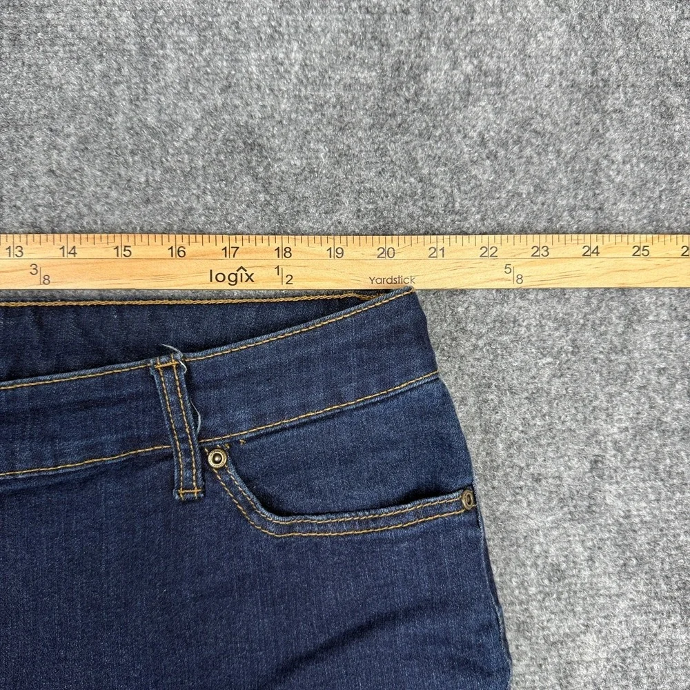 St‎ Johns Bay Bootcut Jeans Womens 20W Dark Wash Stretch Denim Plus Size Blue